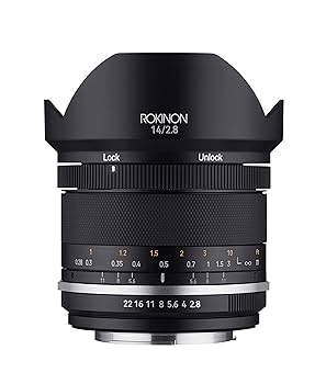 Rokinon fe14?m-e 14?mm f2?. 8超広角レンズfor Sony e-mountと他のカメラの固定レンズ 14mm F2.8 AF Full Frame Ultra Wide Angle (Sony E) - Rokinon